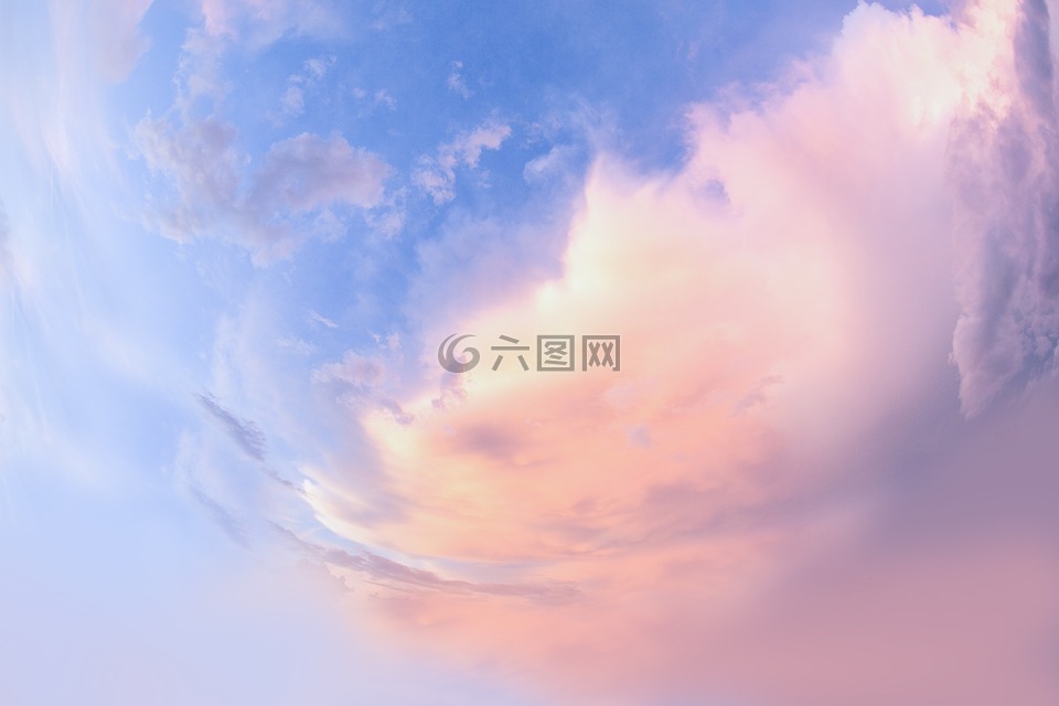 粉红色,云,云的照片