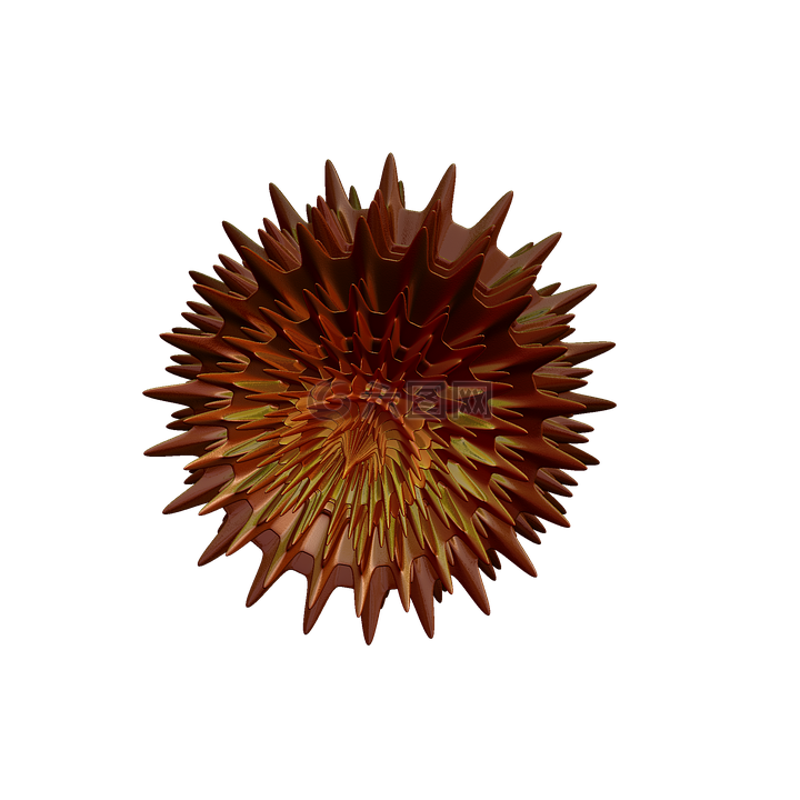 分形,digiart,紅色的刺猬