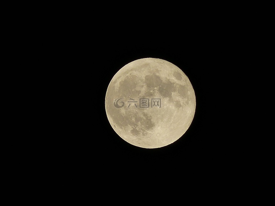 满月,月亮,夜