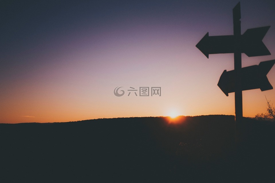 日落,太陽,夜