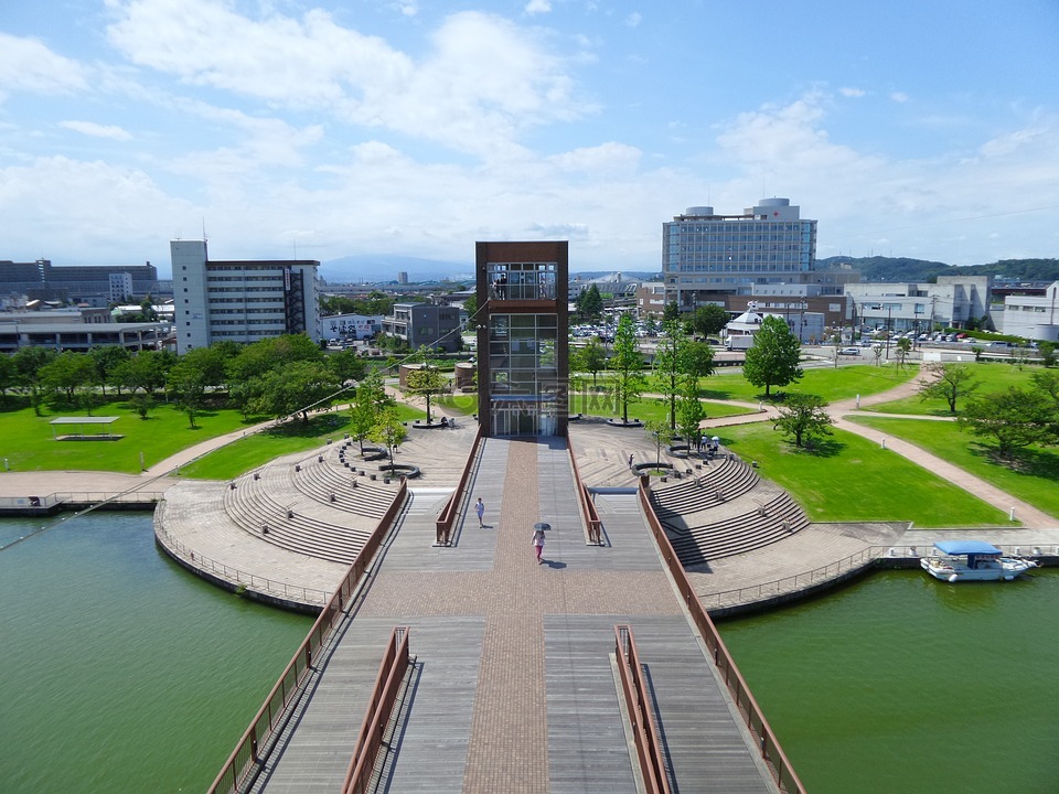 塔,湖,全景圖