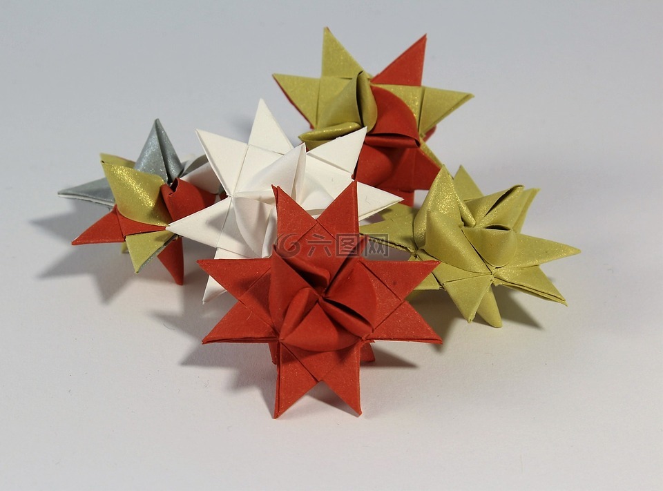 froebelsterne,明星,折疊