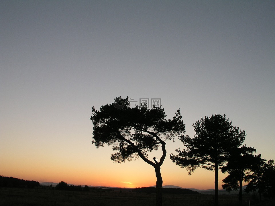 日落,奧拉瓦,遠(yuǎn)景