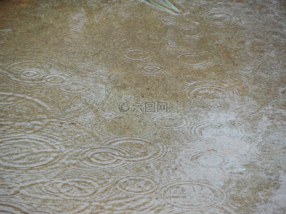 水,雨,濕