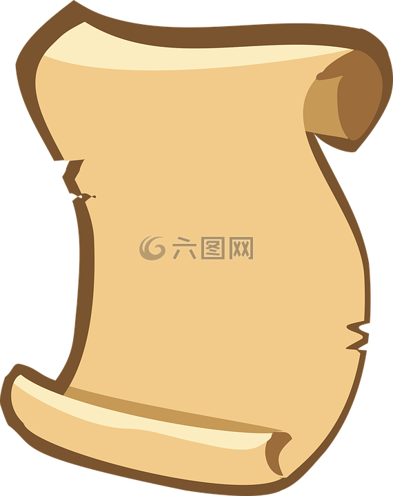 紙卷,古董文,土黃色