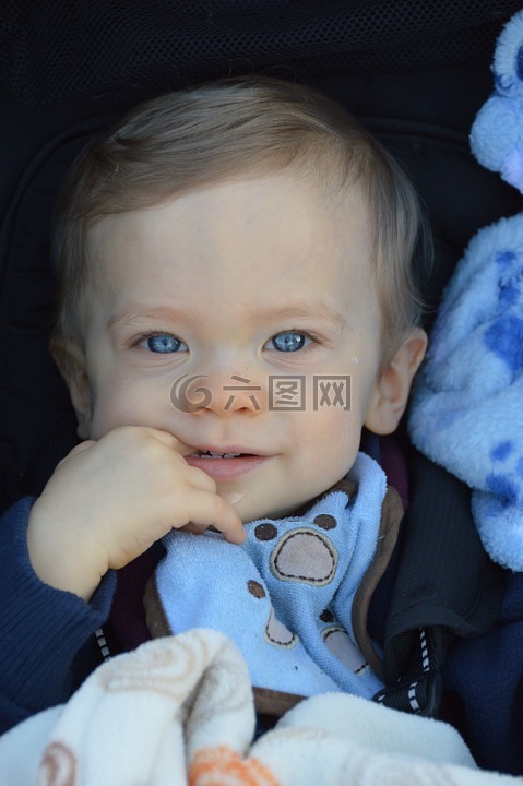 嬰兒,男孩,藍(lán)色