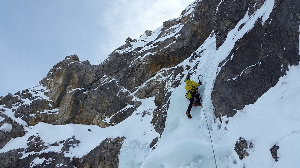 攀冰,登山,北墻