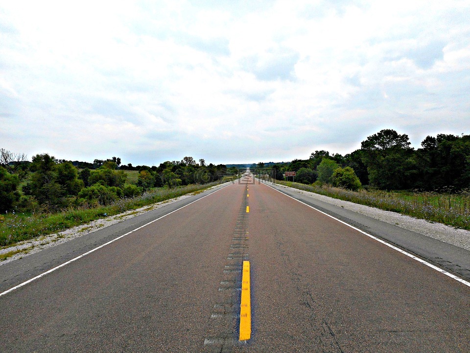 透视,路,高速公路