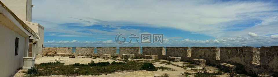 全景,海,藍(lán)色