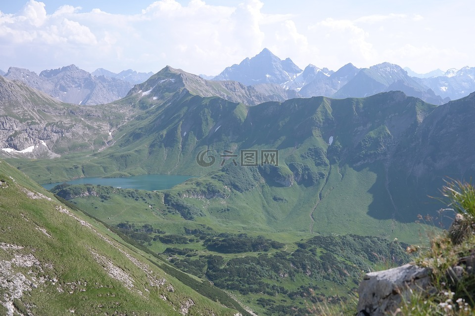 schrecksee,hochgebirgssee,阿爾高阿爾卑斯山