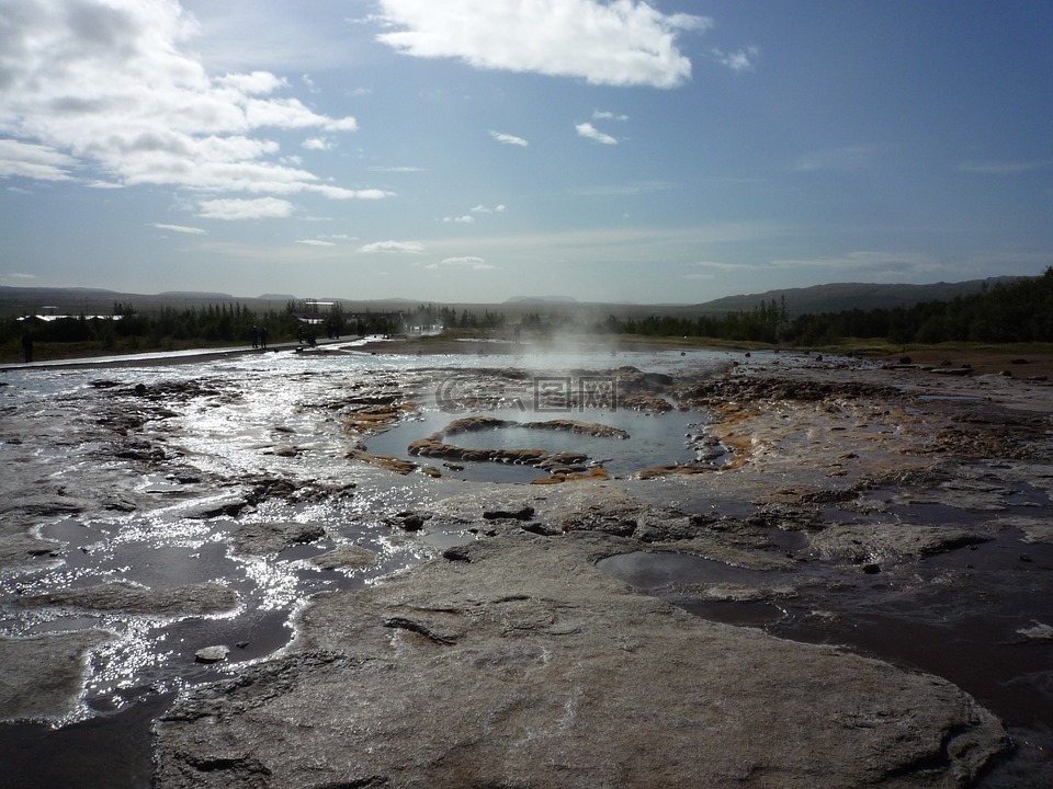 strokkur,噴泉,冰島