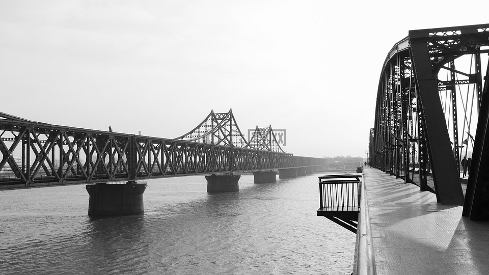 橋,鴨綠河,朝鮮