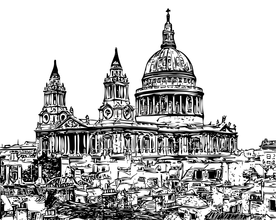 線條藝術(shù),結(jié)構(gòu),教堂