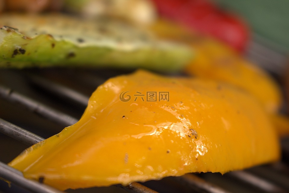 烤架,吃,燒烤