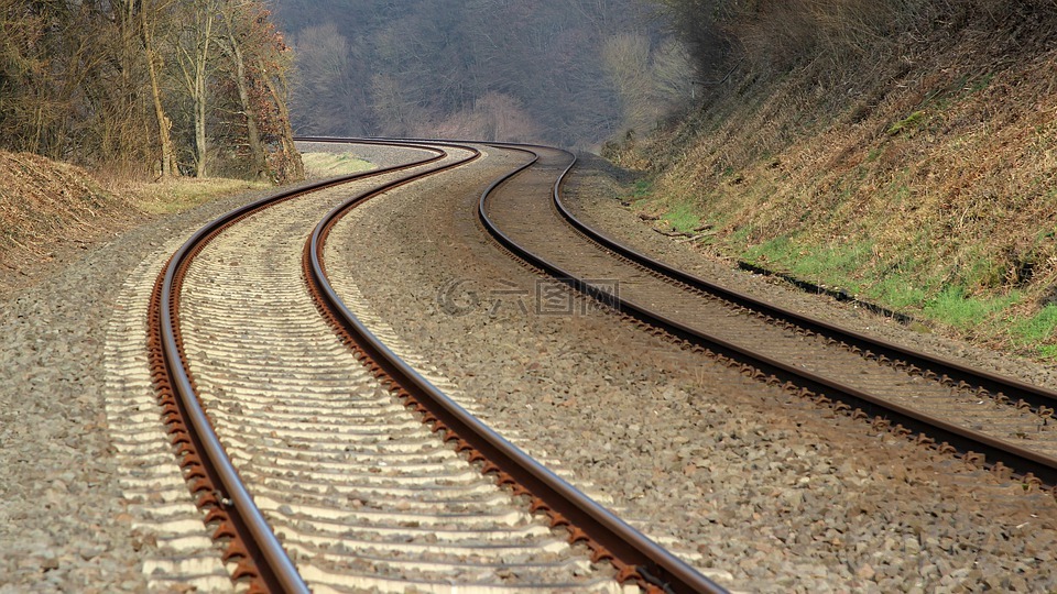 鐵路線,火車,鐵路