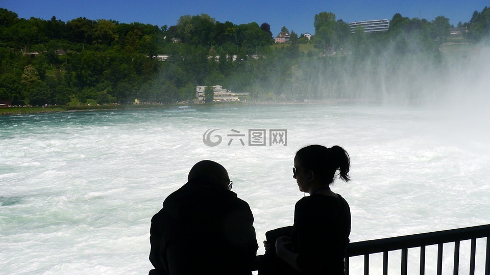 莱茵河,瀑布,沙夫豪森