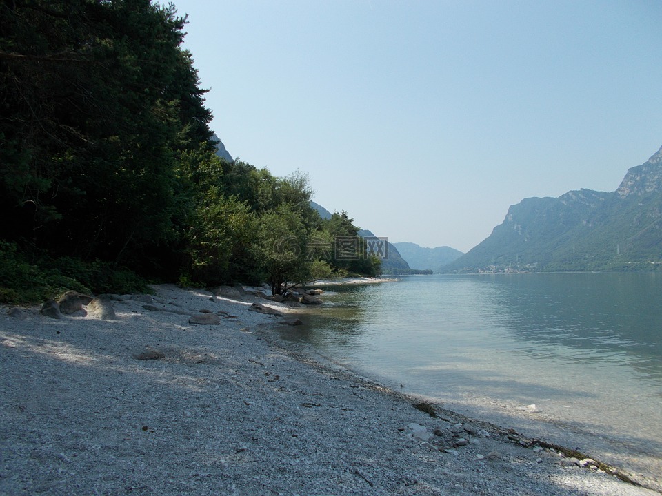 意大利,湖適。,夏季