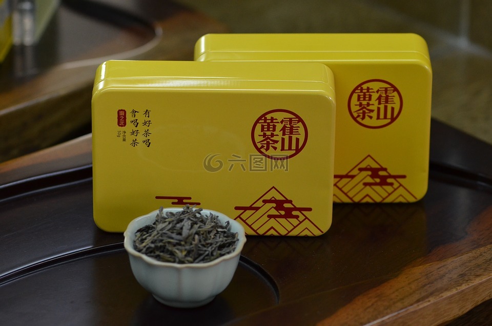 黃茶,茶葉,鐵盒