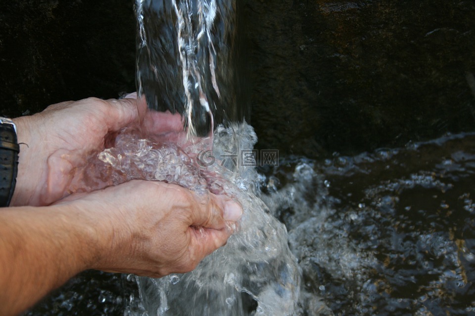水,手,填充