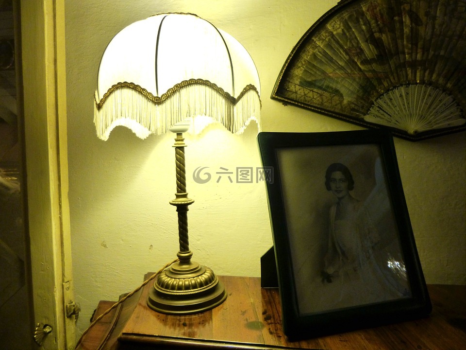 老式,浪漫,燈