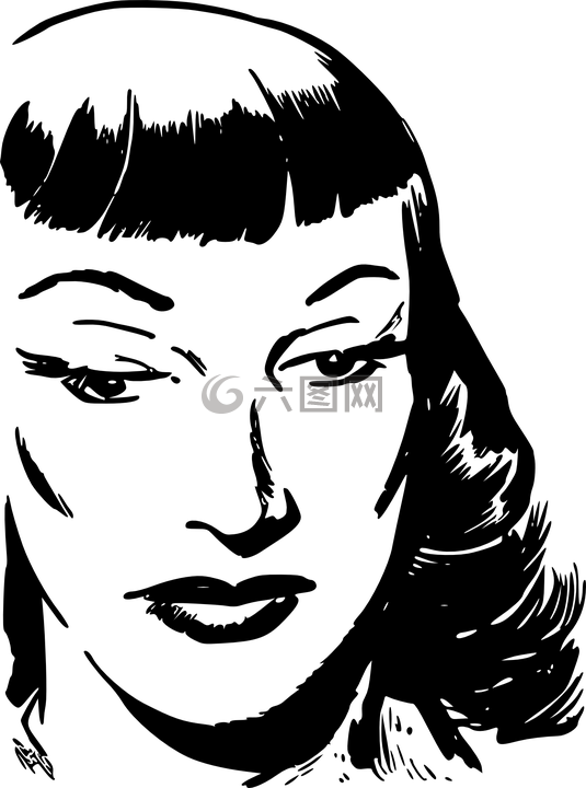 女子,頭發(fā),劉海