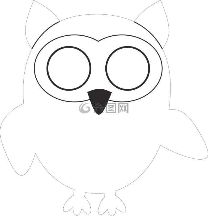猫头鹰,模板,程式化