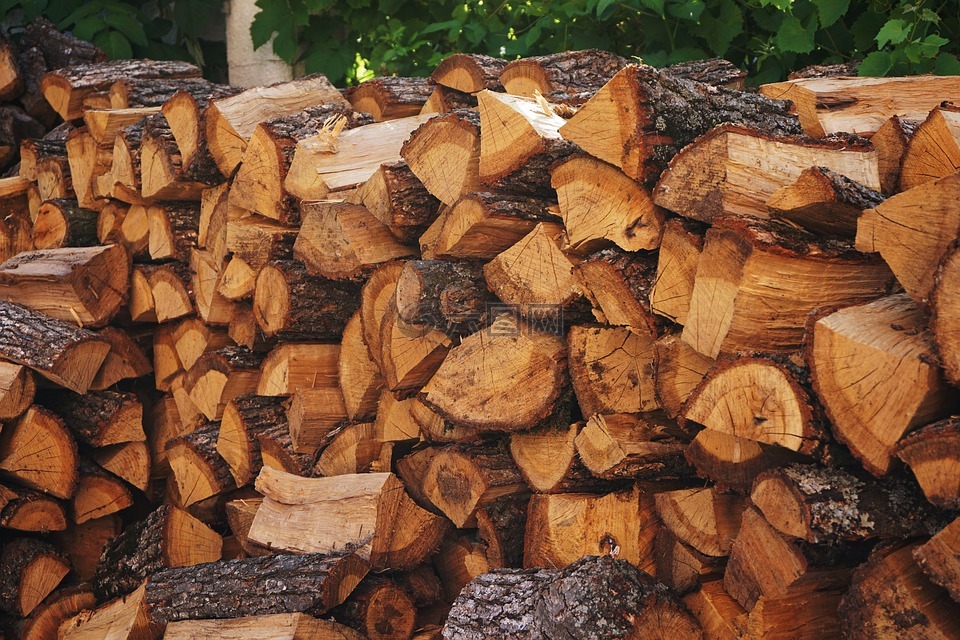 樹皮,切碎的木,firewoods