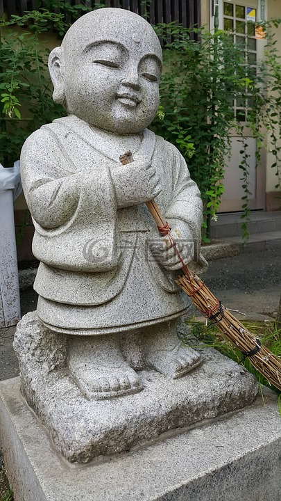 日本,娃娃,和尚