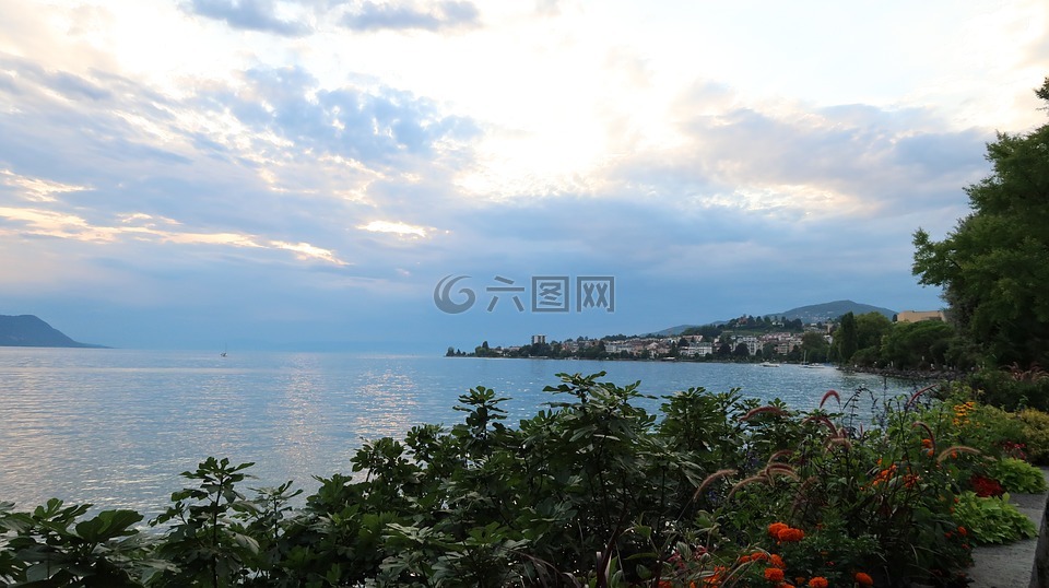 湖,蒙特勒,suisse