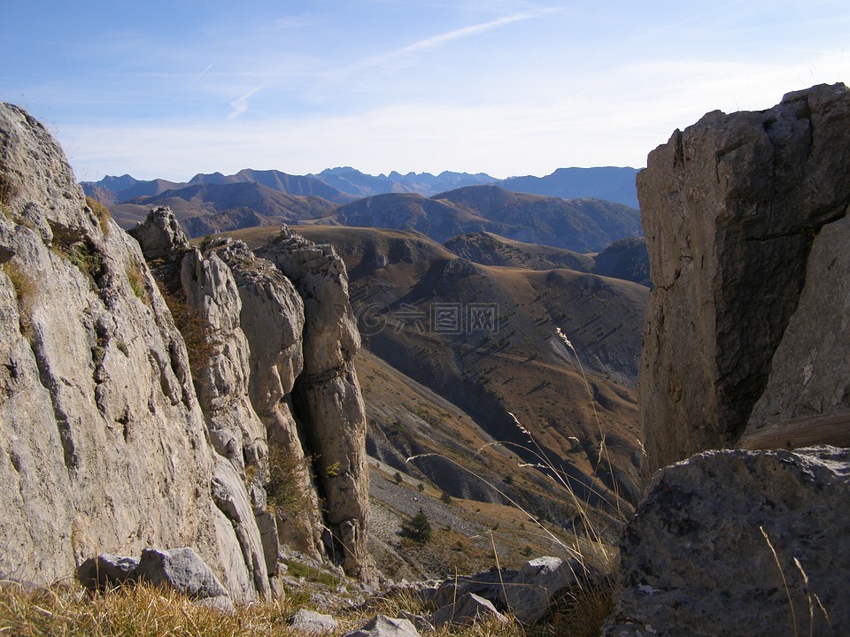 岳,上升的 mont mounier,查看關(guān)閉