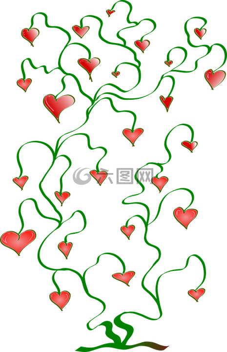 心,愛,植物