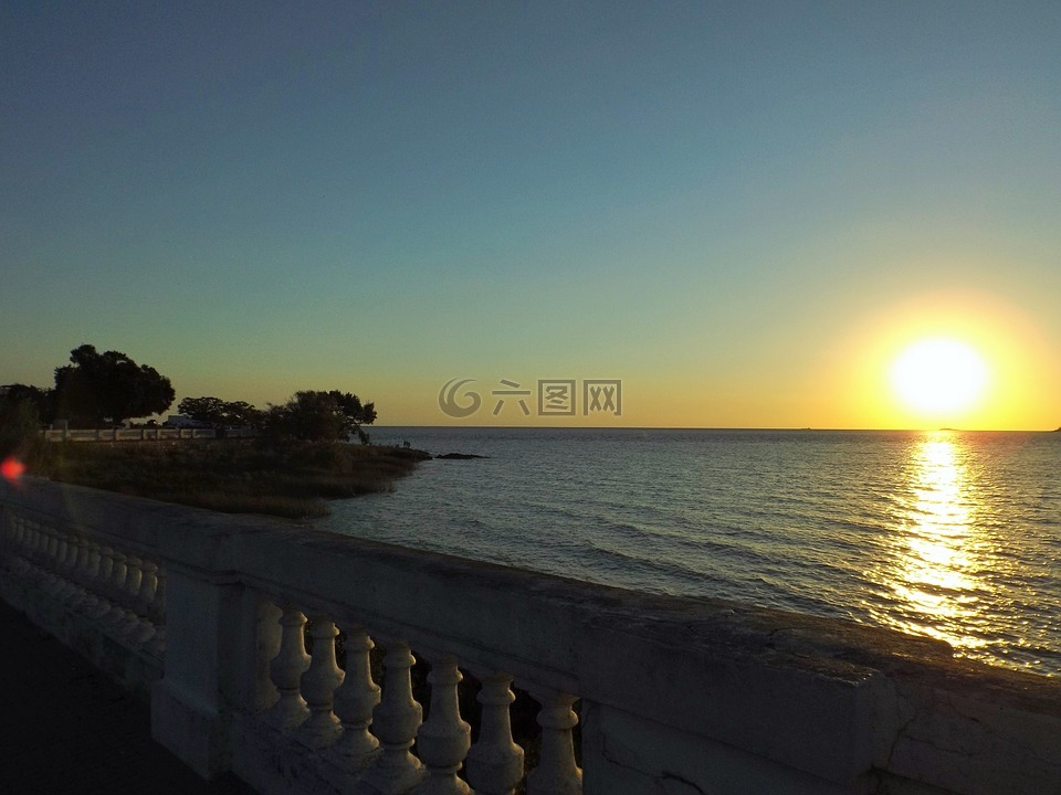 日落,romantico,愛情