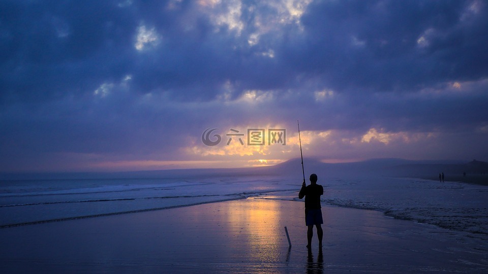 漁,海邊,海