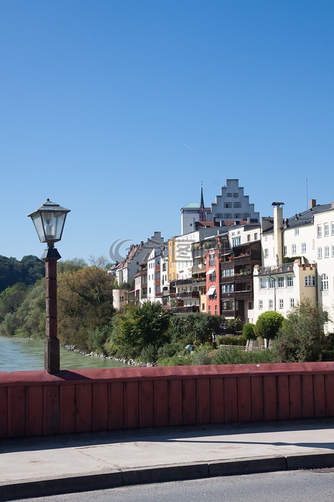 wasserburg,橋,城市