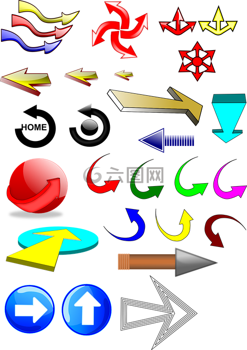 箭頭,光面紙,圖標(biāo)