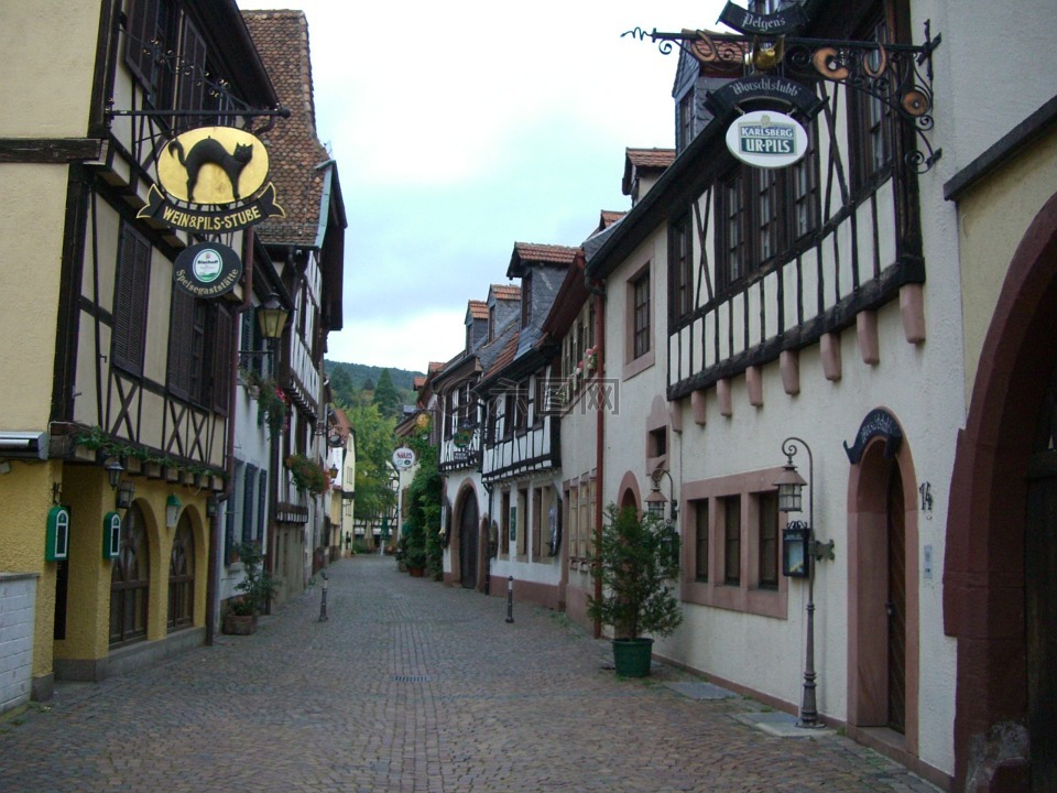 胡同,fachwerkh?user,諾伊施塔