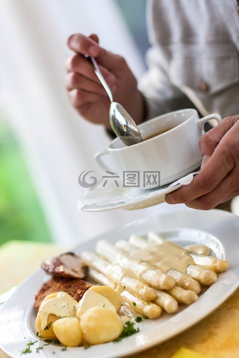 蘆筍,食品,餐