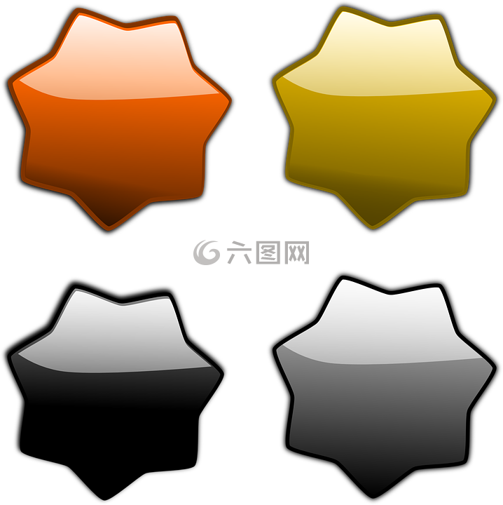 星星,徽章,不干胶标签