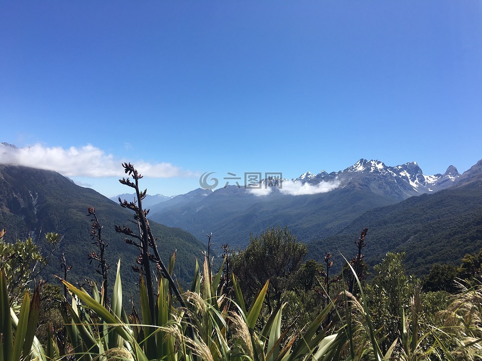山,度假,景觀