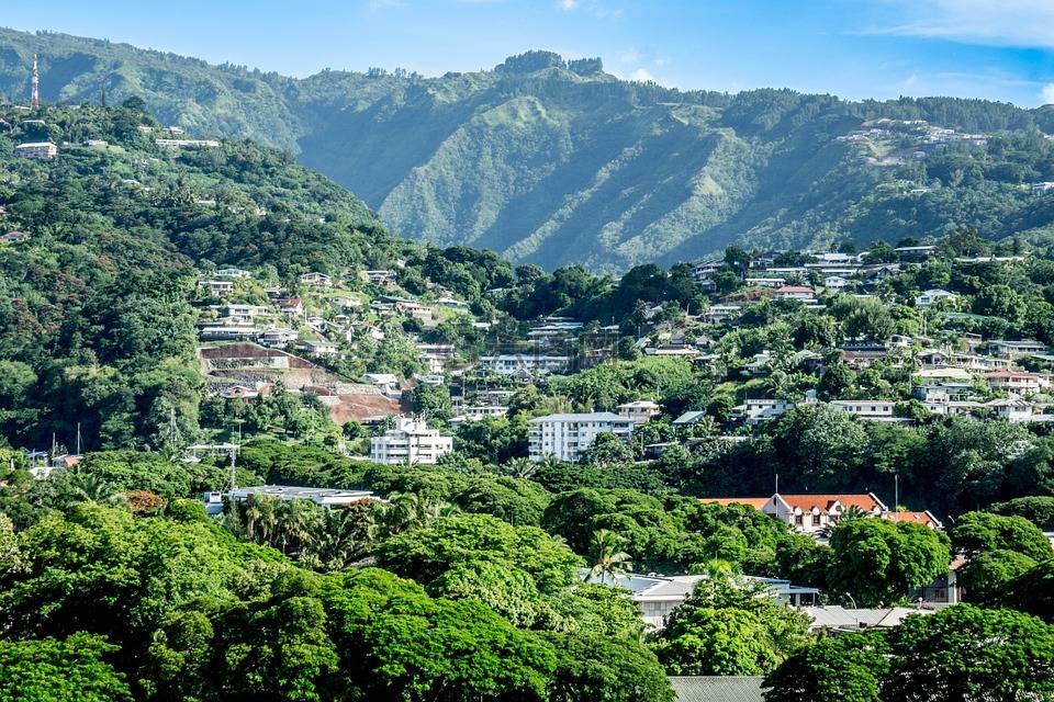 大溪地,山,景觀