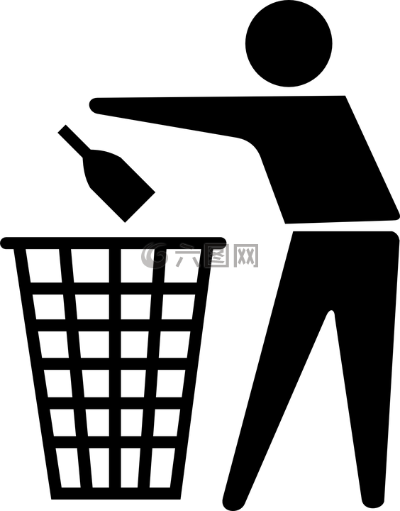 垃圾桶,瓶,下降