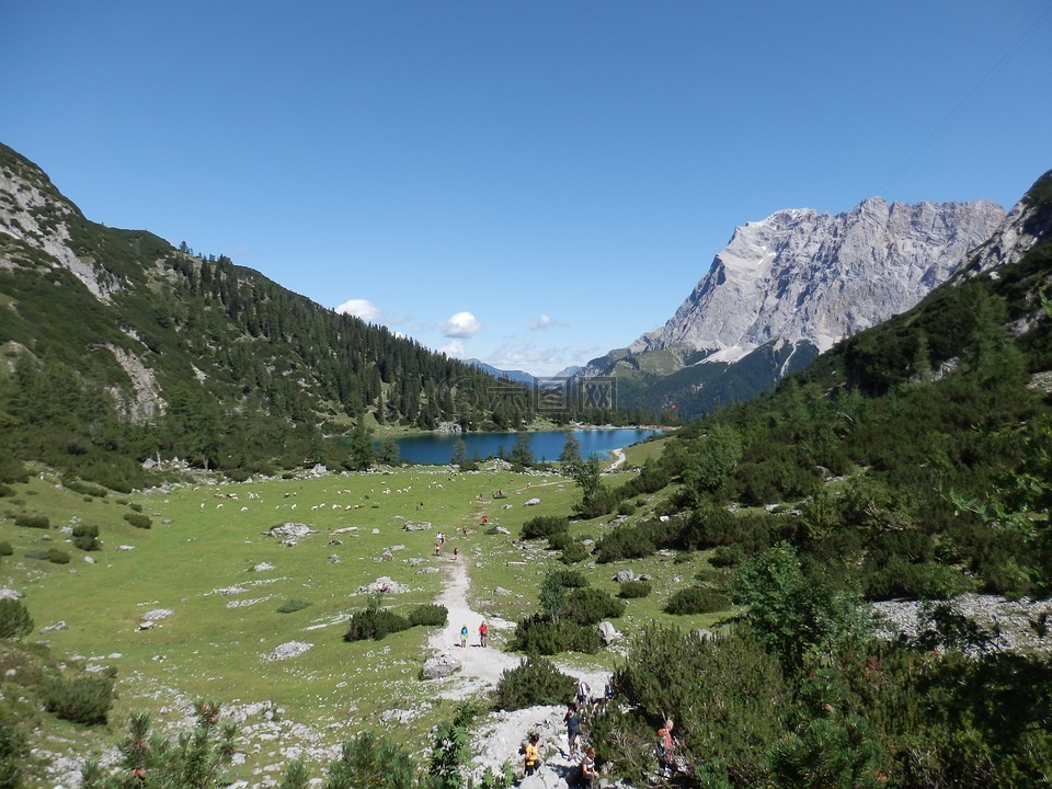 sebensee,gaichtal,zugspitze