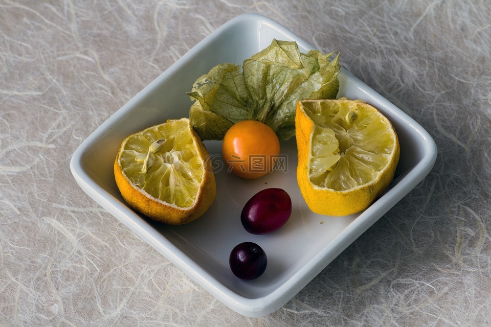 殼,檸檬,酸漿