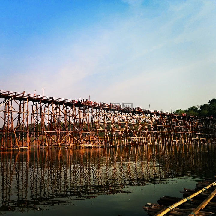 橋,江,編織旅游