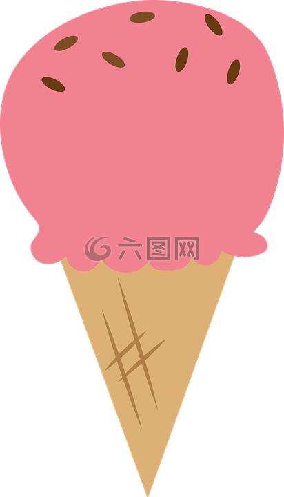 冰激淋,夏天,草莓