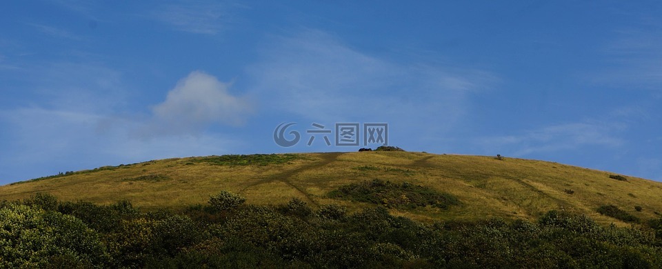 希爾,山,景觀