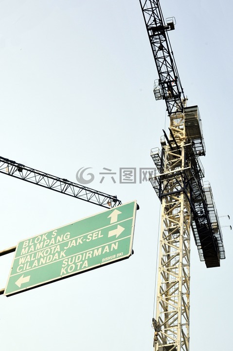 起重機,建設,方向