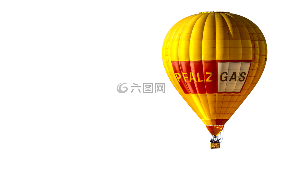 熱氣球,飛行,孤立