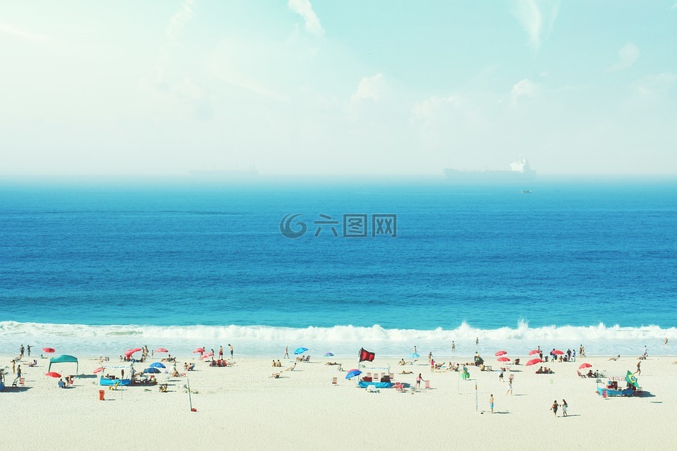 大西洋,海灘,藍(lán)色