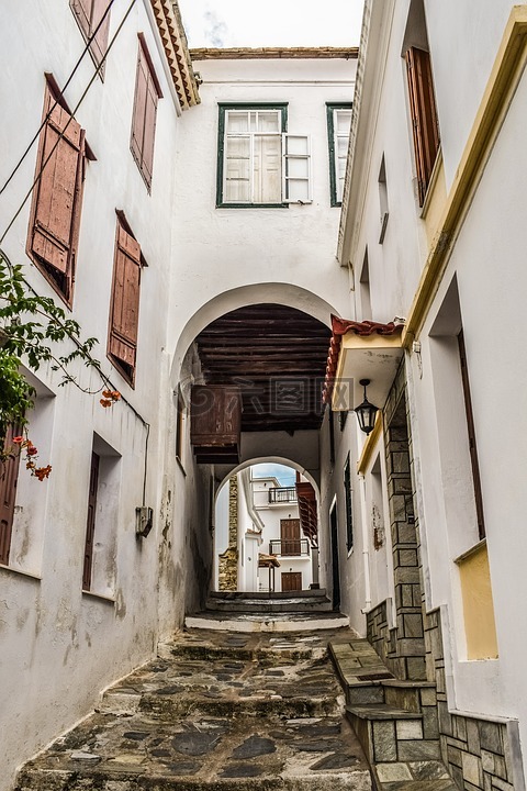 希臘,skopelos,喬拉